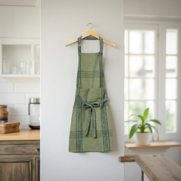 Hearth & Hand Adult Apron (Adjustable open-waist,-Sage Green, 100% cotto… - Picture 14 of 16